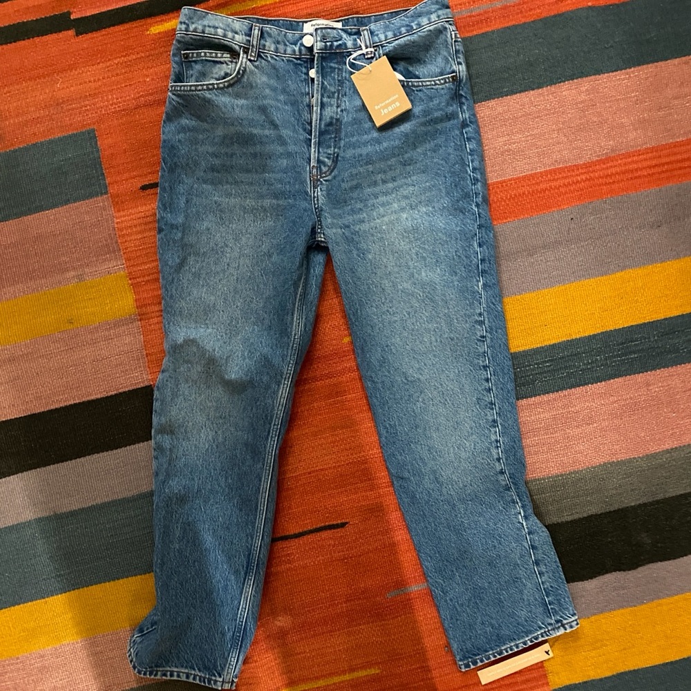Reformation Cynthia High Rise Straight Jeans